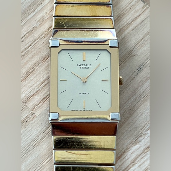 Lassale Seiko Ultra-Slim Rare Vintage Luxury Ladies Watch Gold Bracelet, Dial main image 12